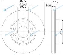 ND5004 Диск тормозной | перед