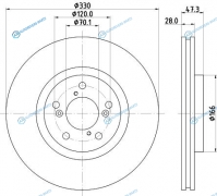 ND8050K Диск тормозной | перед