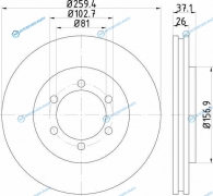 ND2020 Диск тормозной | перед