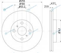 ND1024 Диск тормозной | перед