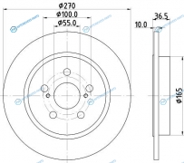 ND1133K Диск тормозной | зад