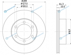 ND1065 Диск тормозной | перед