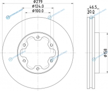 ND2037K Диск тормозной | перед
