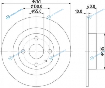 ND5016 Диск тормозной | зад