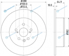 ND1106 Диск тормозной | зад