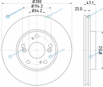 ND8015K Диск тормозной | перед