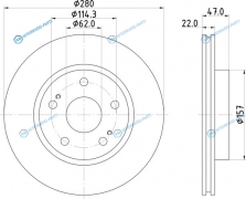 ND9010K Диск тормозной | перед