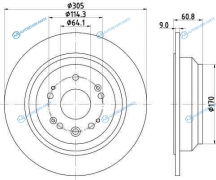 ND8047K Диск тормозной | зад