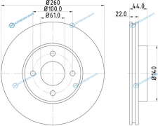 ND2035K Диск тормозной | перед