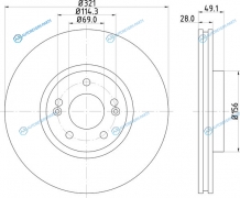 ND6056K Диск тормозной | перед