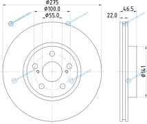 ND1052K Диск тормозной | перед