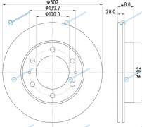 ND1066K Диск тормозной | перед