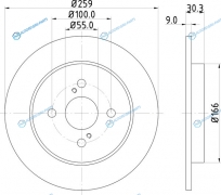 ND1102K Диск тормозной | зад
