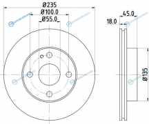 ND5029K Диск тормозной | перед