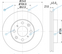 ND8017K Диск тормозной | перед