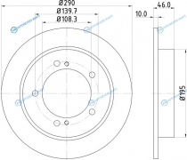 ND9014 Диск тормозной | перед