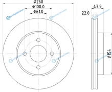 ND2038K Диск тормозной | перед