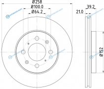 ND8016K Диск тормозной | перед