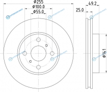 ND1030K Диск тормозной | перед