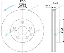 ND1094K Диск тормозной | перед