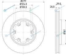 ND2014 Диск тормозной | перед