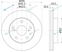 ND1071 Диск тормозной | перед
