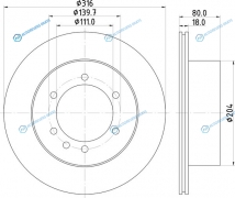 ND2045 Диск тормозной | зад