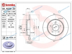 08.A029.20 Диск тормозной зад FORD FOCUS 05-11C-MAX 03-10