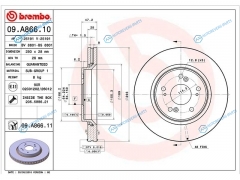 09.A866.10 Диск тормозной перед HONDA CR-V III RE5. 07-