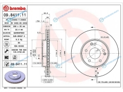 09.8411.11 Диск тормозной перед MERCEDES W202203210R170S202203210CL203