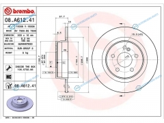08.A612.41 Диск тормозной перед MERCEDES C180 W204 300mm