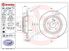08.A734.11 Диск тормозной зад MERCEDES S-CLASS W221 05 -R230 06-12