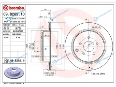 09.B265.10 Диск тормозной зад Infiniti FX3545. NISSAN Murano Z5051. 2WD4WD. 02-