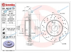 09.A613.51 Диск тормозной перед MERCEDES C-CLASS W204S204 07-