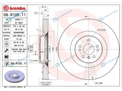 09.R105.11 Диск тормозной перед MERCEDES X164 GL350 ver2