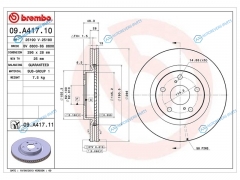 09.A417.10 Диск тормозной перед TOYOTA CAMRY V40 06-V50 11-ASV71 -17RAV-4 ACA3 05-