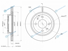 ST-MR449422 Диск тормозной перед MITSUBISHI MINICABTOWN BOXBOX WIDE 98-TOPPO BJ 98-03