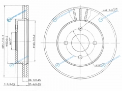 ST-40206-2N301 Диск тормозной перед NISSAN ALMERA N15 95-00PULSAR 95-00