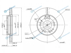 ST-MR389727 Диск тормозной перед MITSUBISHI SPACE RUNNER 96-SPACE WAGON 98-GRANDIS 00-03