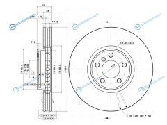 ST-34116756847 Диск тормозной перед BMW X5 E53 4.44.64.8I 01-06
