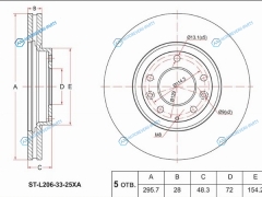 ST-L206-33-25XA Диск тормозной перед MAZDA CX7 07-