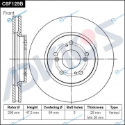 C6F129B Диск тормозной пер. ADVICS