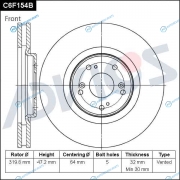C6F154B Диск тормозной пер. ADVICS