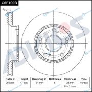 C6F109B Диск тормозной пер. ADVICS