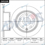 D6R220B Диск тормозной зад. ADVICS