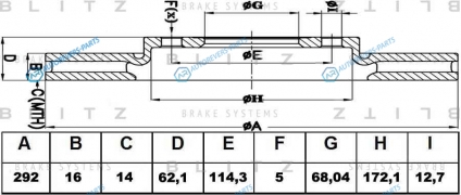 BS0278 Диск тормозной (кратность 2 шт.)