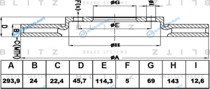 BS0341 Диск тормозной (кратность 2 шт.)