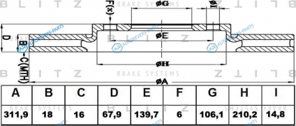 BS0357 Диск тормозной (кратность 2 шт.)