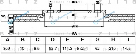 BS0472 Диск тормозной задний