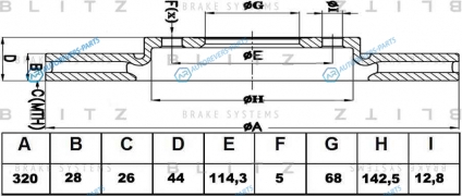 BS0319 Диск тормозной (кратность 2 шт.)
